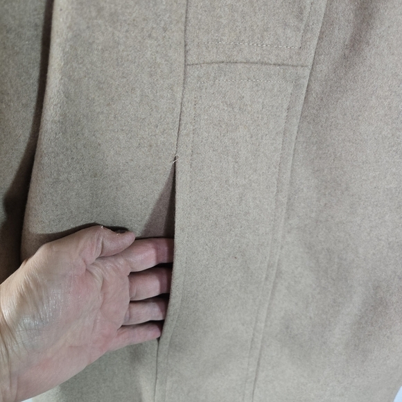 London Fog sand wool womens pea coat plus 1x - Picture 7 of 12